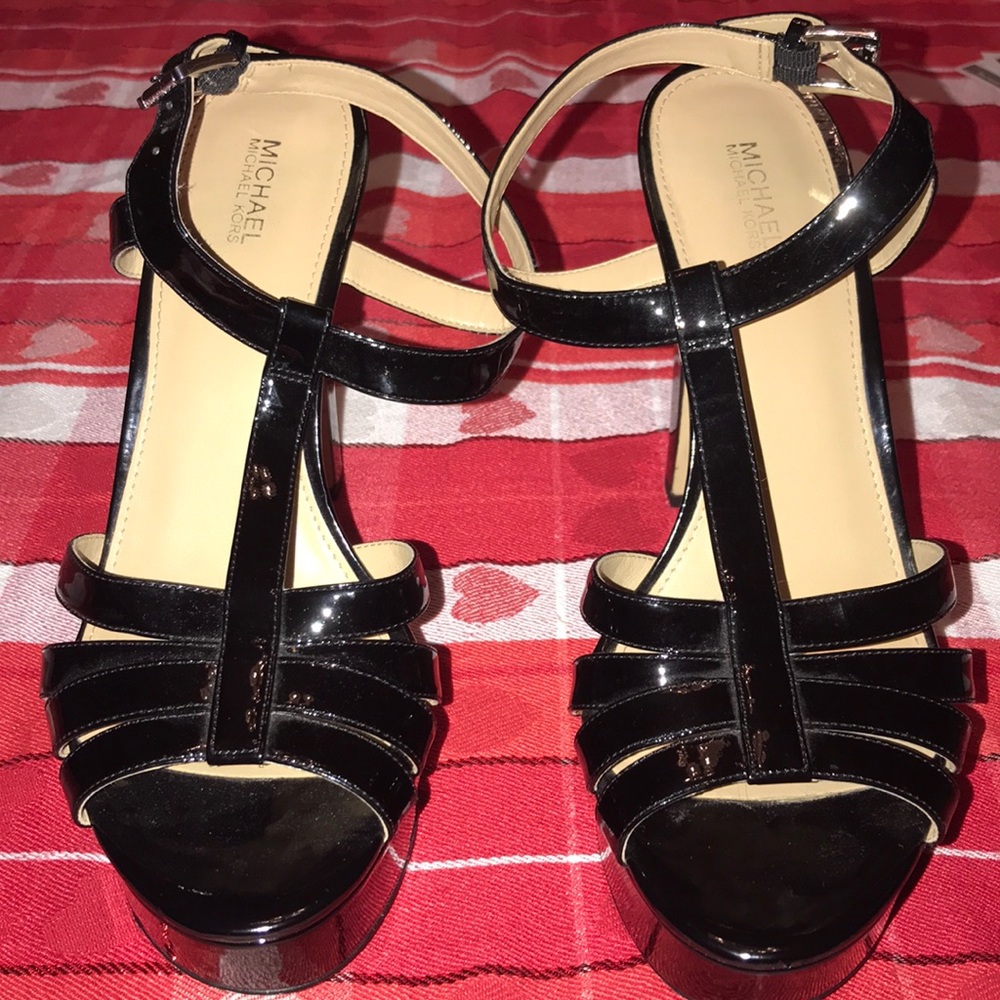 Michael Kors platform patent leather heel 10M